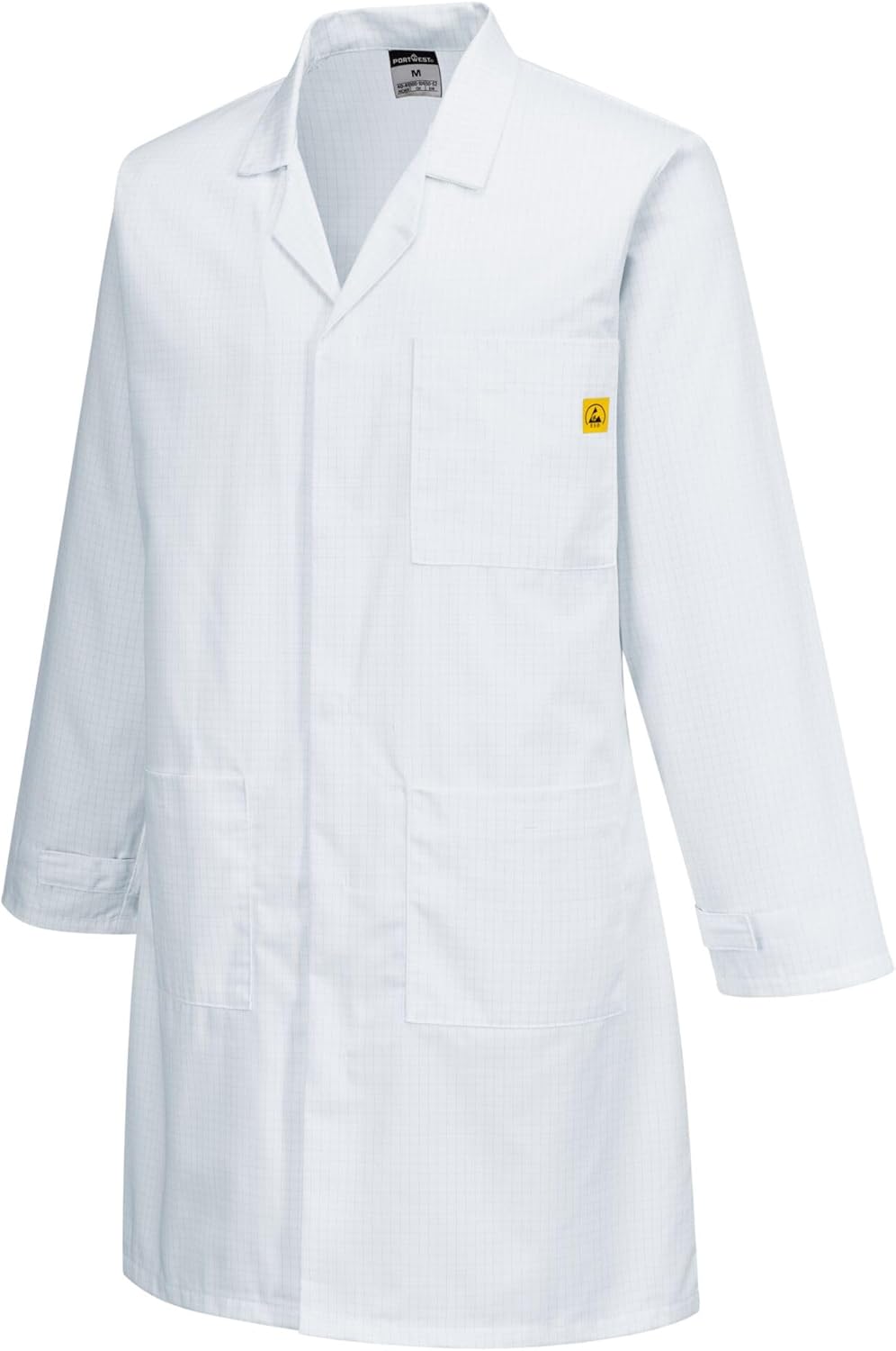 Anti Static Coat, colorWhite talla Large L Weiss, L Weiss