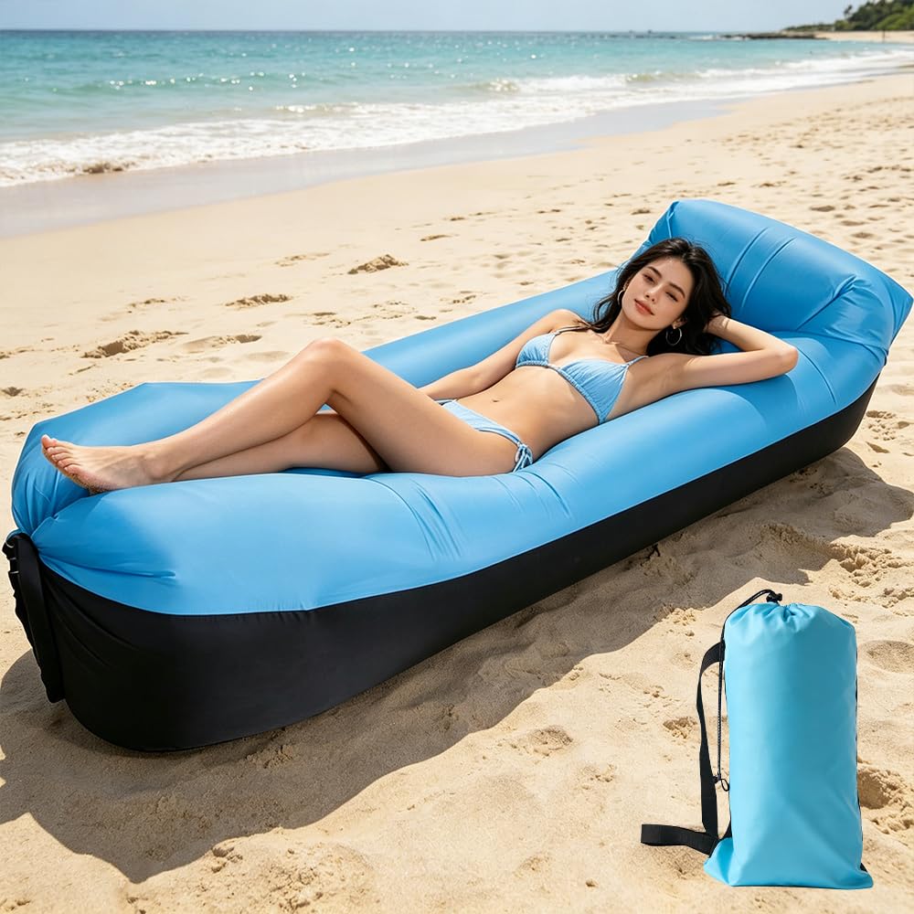 Aufblasbares Sofa, Camping Sofa Aufblasbar, Tragbares Luft Sitzsack mit Aufbewahrungstasche, Air Lou