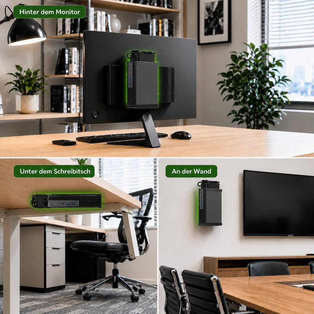 2-Packung Mini PC Halterung für Dell Optiplex Micro PC VESA Wand und Unter Schreibtisch Halterung fü
