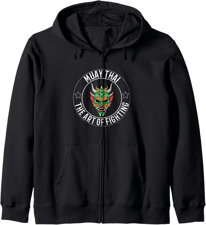 Muay Thai Oni Dämon Thai-Boxen Kapuzenjacke