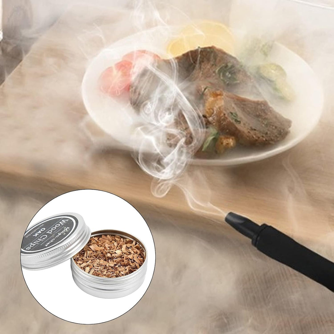 Räucherchips, Räuchermehl Kirsche, 8pcs Whiskyholzholz -Raucherchip, Cocktail -Raucher -Kit -Raucher