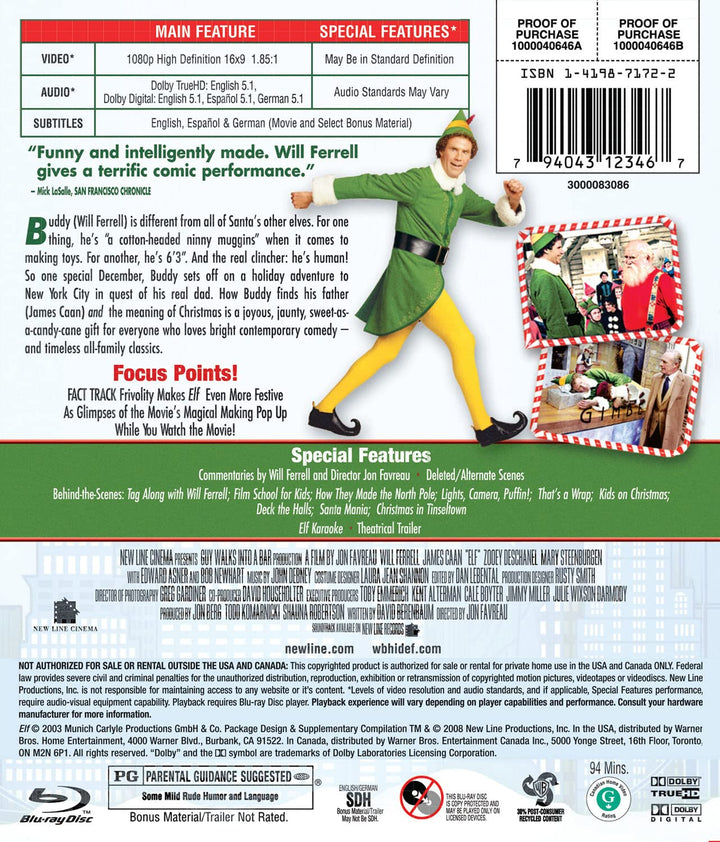 Elf [Blu-ray], Blu-ray