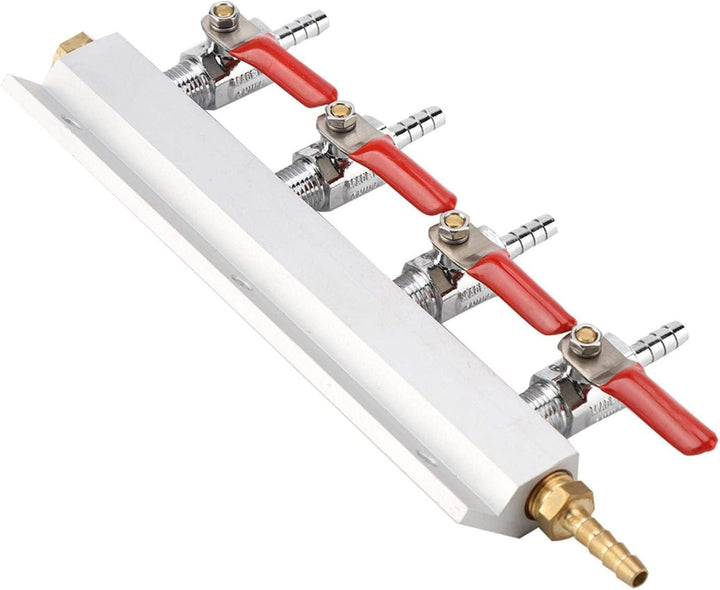 4-Wege-Gasverteiler Muti-Way-CO2-Verteiler für Verteiler Splitter Beer Integrierte Rückschlagventile