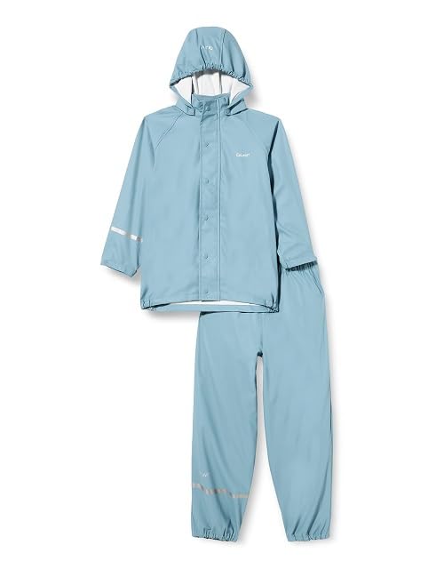 Celavi Jungen Basic Rainwear Set Rain Jacket 70 Smoke Blue, 70 Smoke Blue