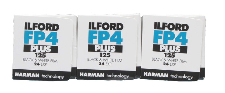 Ilford FP4+ 24 Belichtungen, Packung mit 3 Rollen