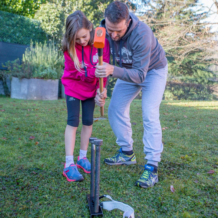 Outdoor-Kit Custom Slackline für Anfänger - für den Einsatz im Freien ohne Bäume - Enthält: 1 indivi