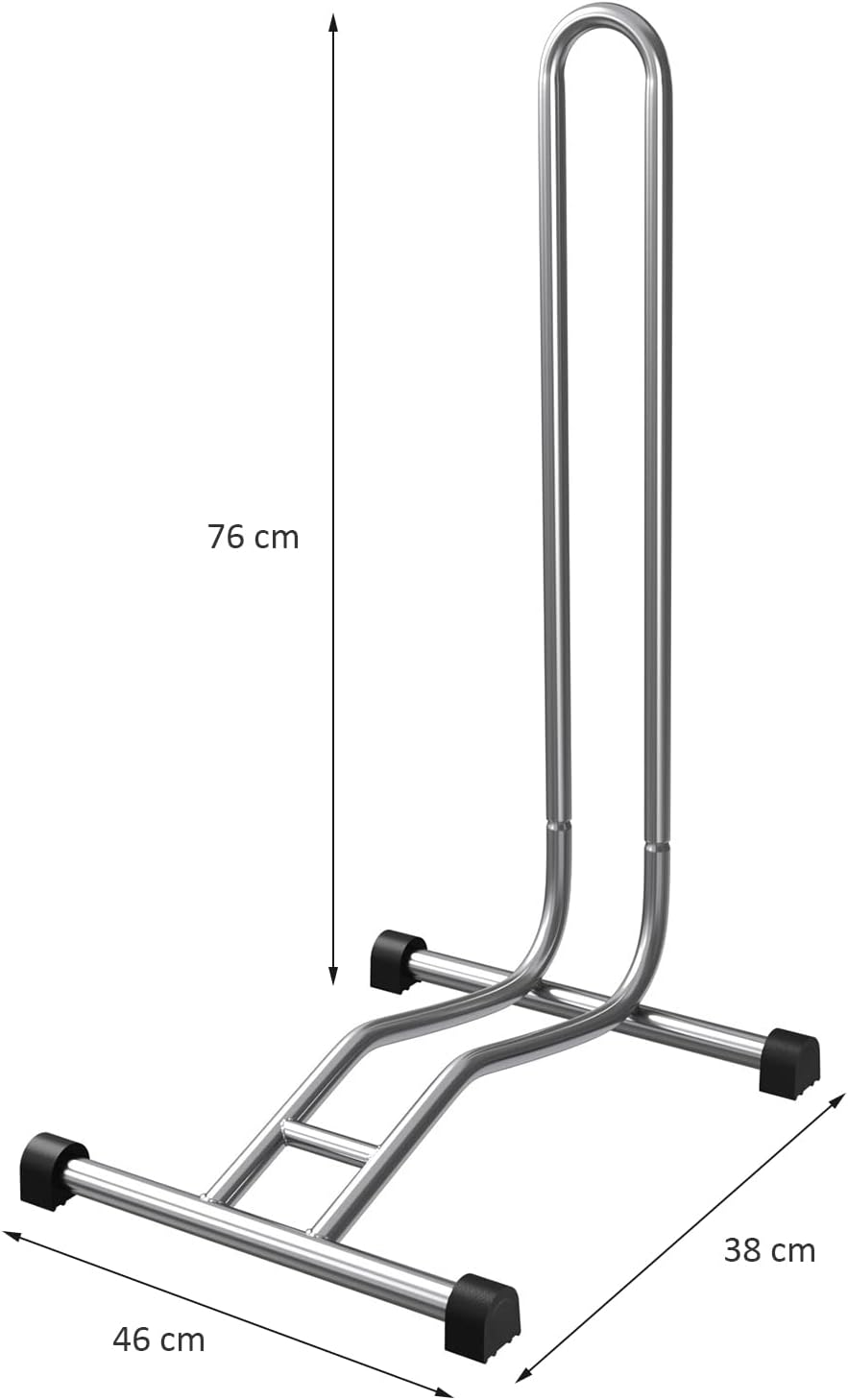 8 x WELLGRO® Fahrradständer - Stahl, sicherer Stand - Farbe silber