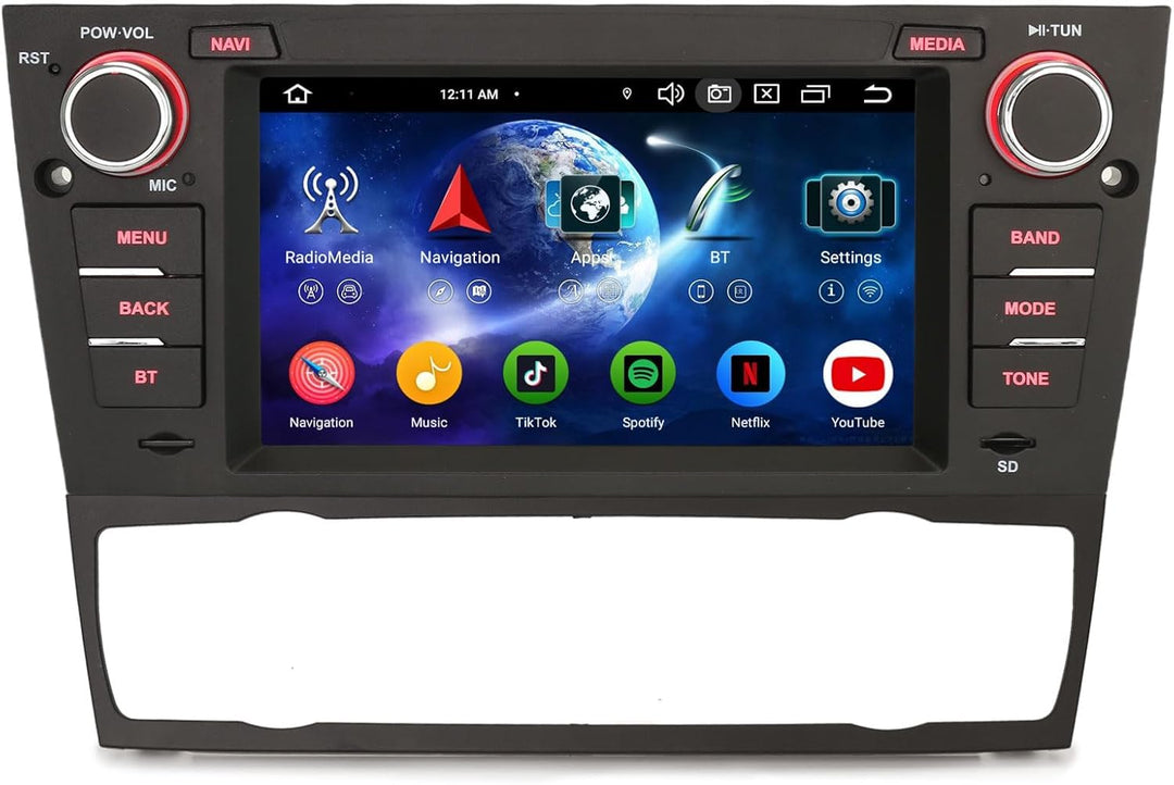 Erisin 8-Kern 4GB RAM+64GB ROM Android 14 Autoradio Bluetooth GPS Navigation für BMW 3er E90 E91 E92