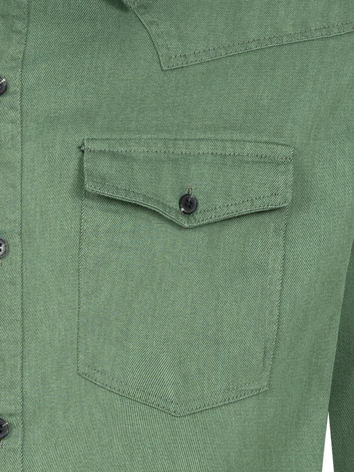 Rock Creek Jeanshemd Herren Denim Langarm H-339 S Dunkelgrün, S Dunkelgrün