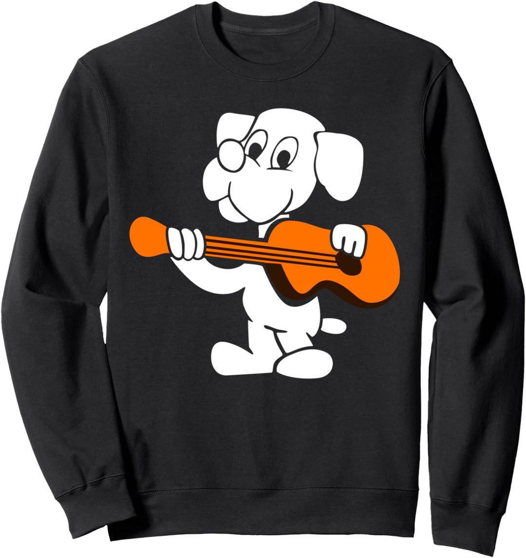 Süsser Hund mit Gitarre Sweatshirt