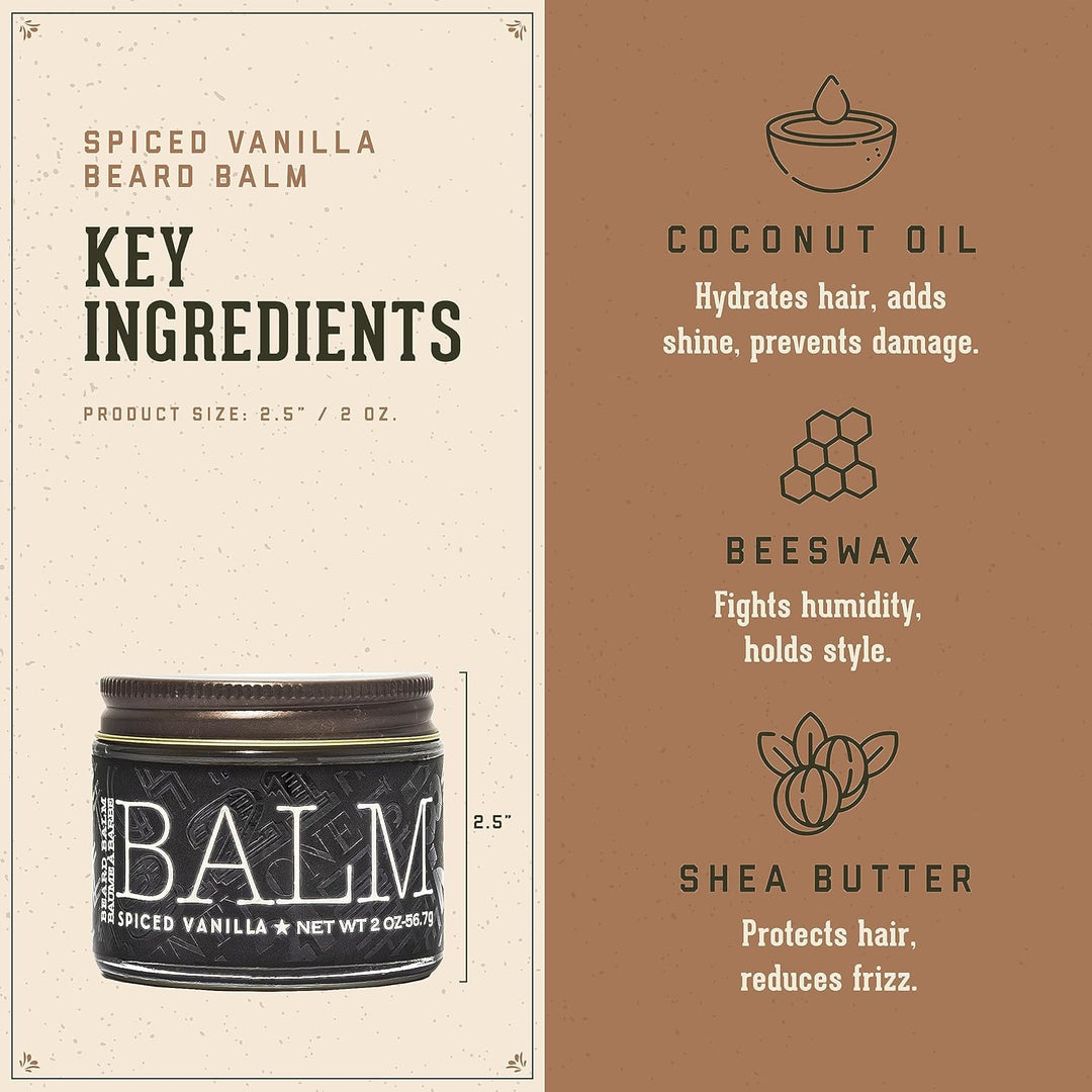 18.21 Man Made Beard Balm - Spiced Vanilla for Men 2 oz Balm