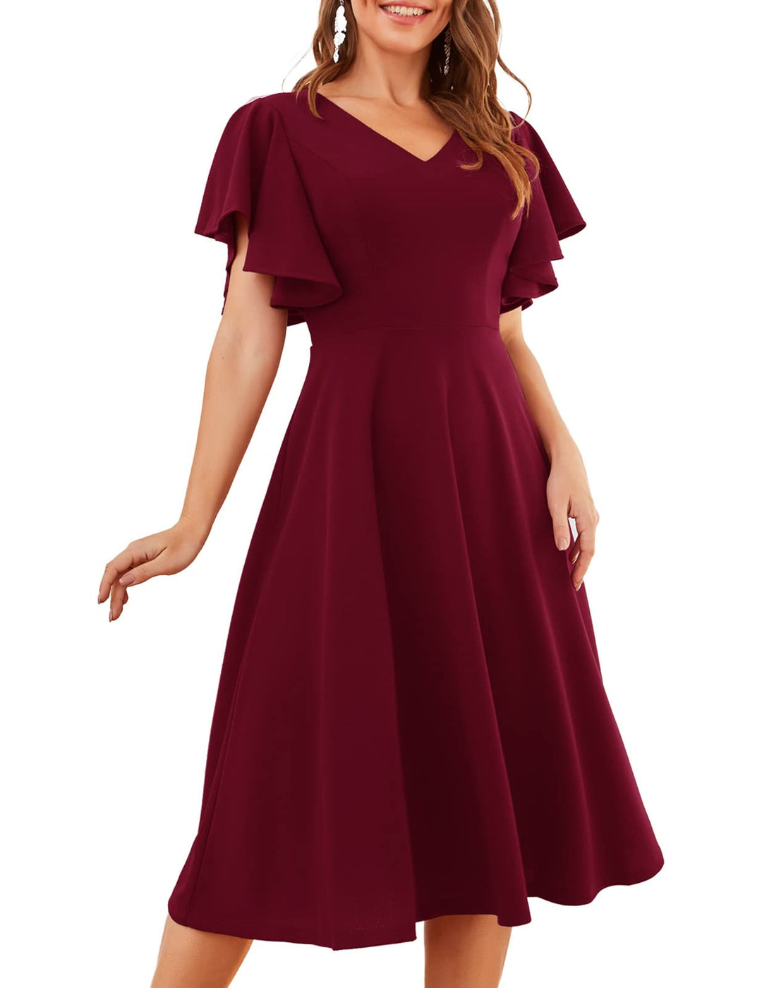 bridesmay Damen Kleider Vintage Kleider 50er Jahre Rockabilly A Line Cocktailkleid Abendkleider Eleg