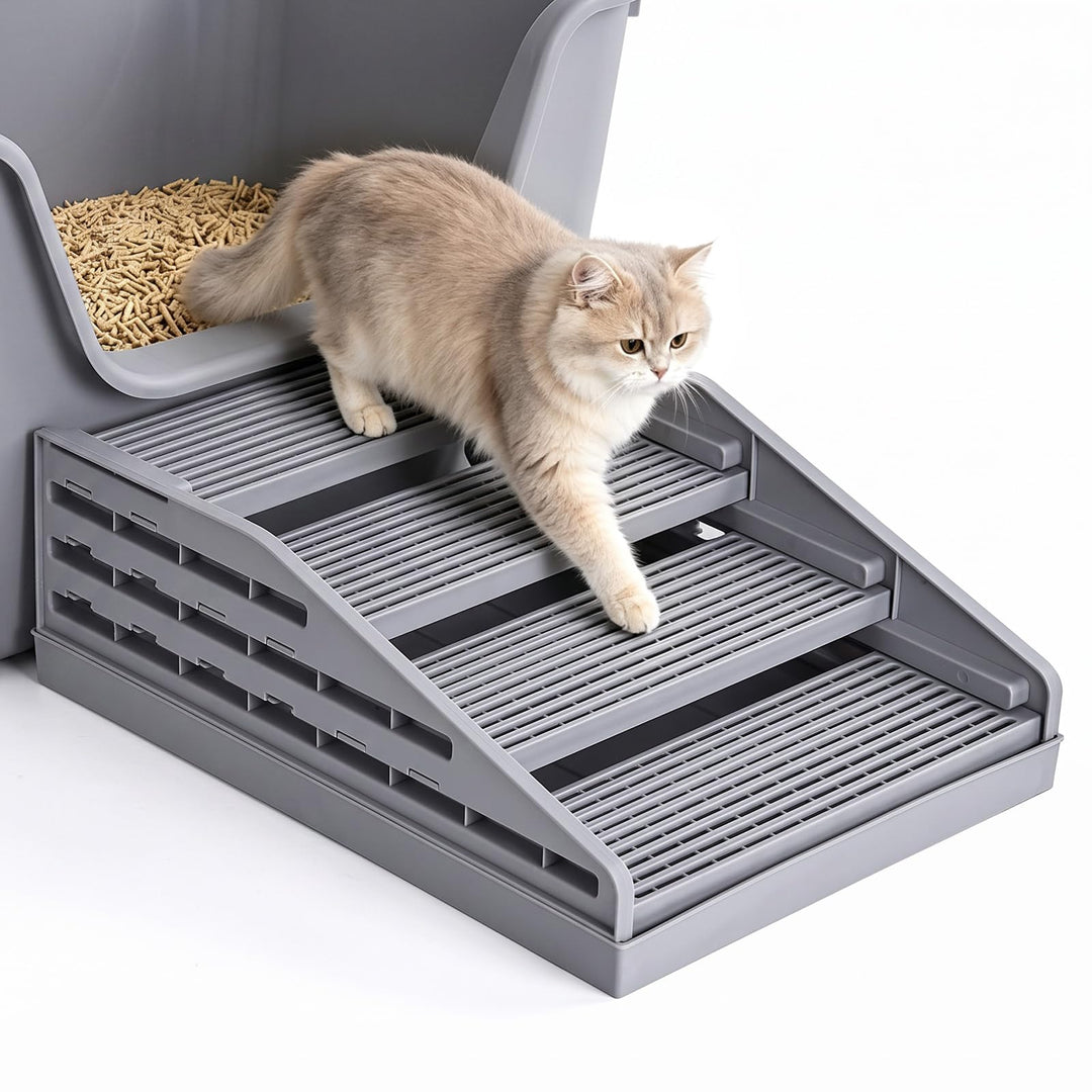 Katzenstreu Rampe, Höhenverstellbare Katzentreppe, 42cm x 32cm