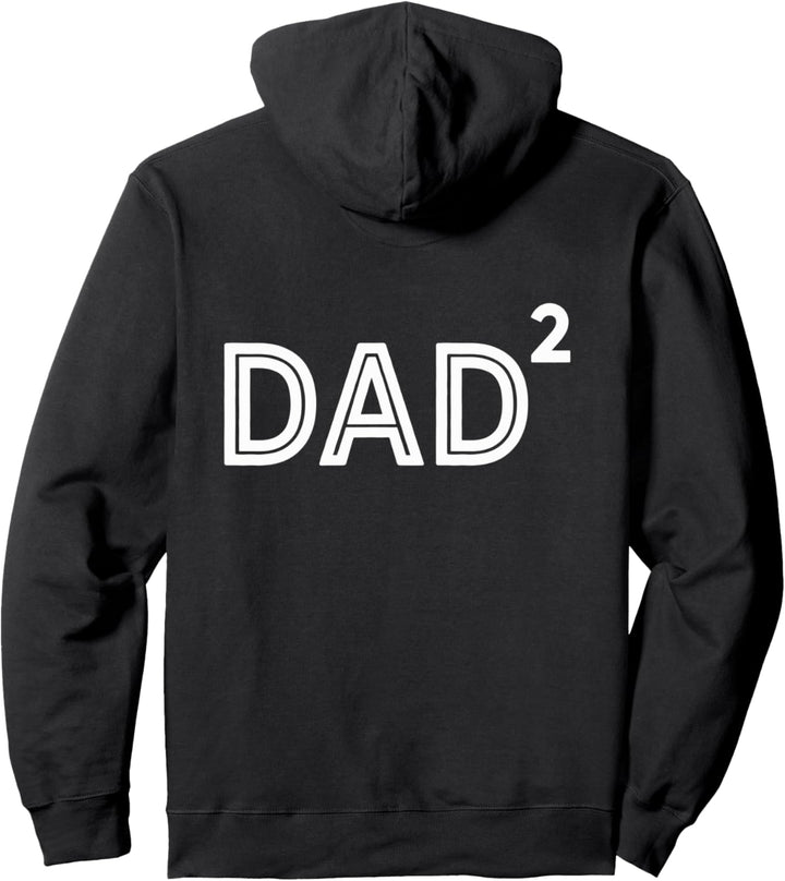 Papa im Quadrat (nach der 2. Potenz) Zwei Kinder (Englisch) Pullover Hoodie