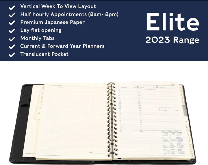 Collins Elite 2024 Terminplaner Manager Wochenansichtsplaner – Terminplaner-Nachfüllpackung – Geschä
