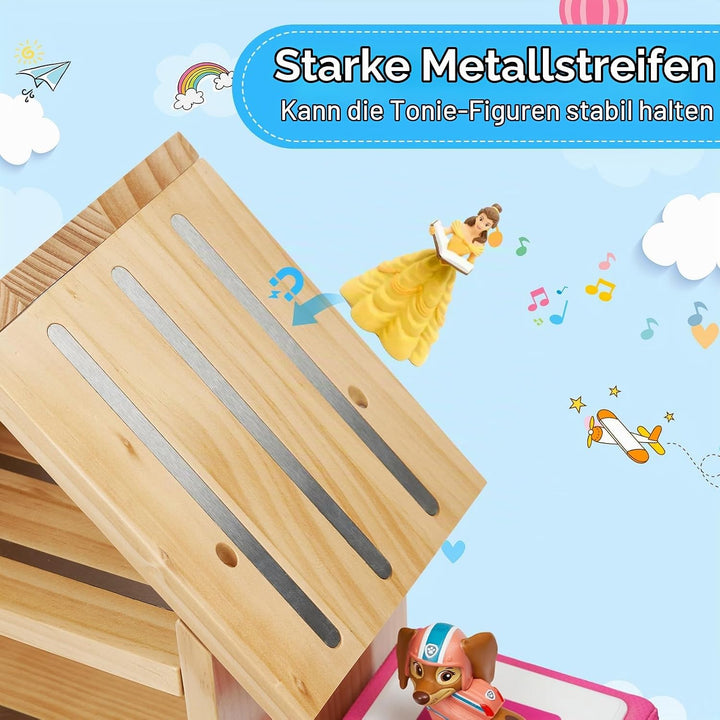 Gieanoo Grosse Haus Tonie Regal für TonieBox 2&amp;1, Tonie Regal zum Hinstellen A-natürlich, A-natürlic