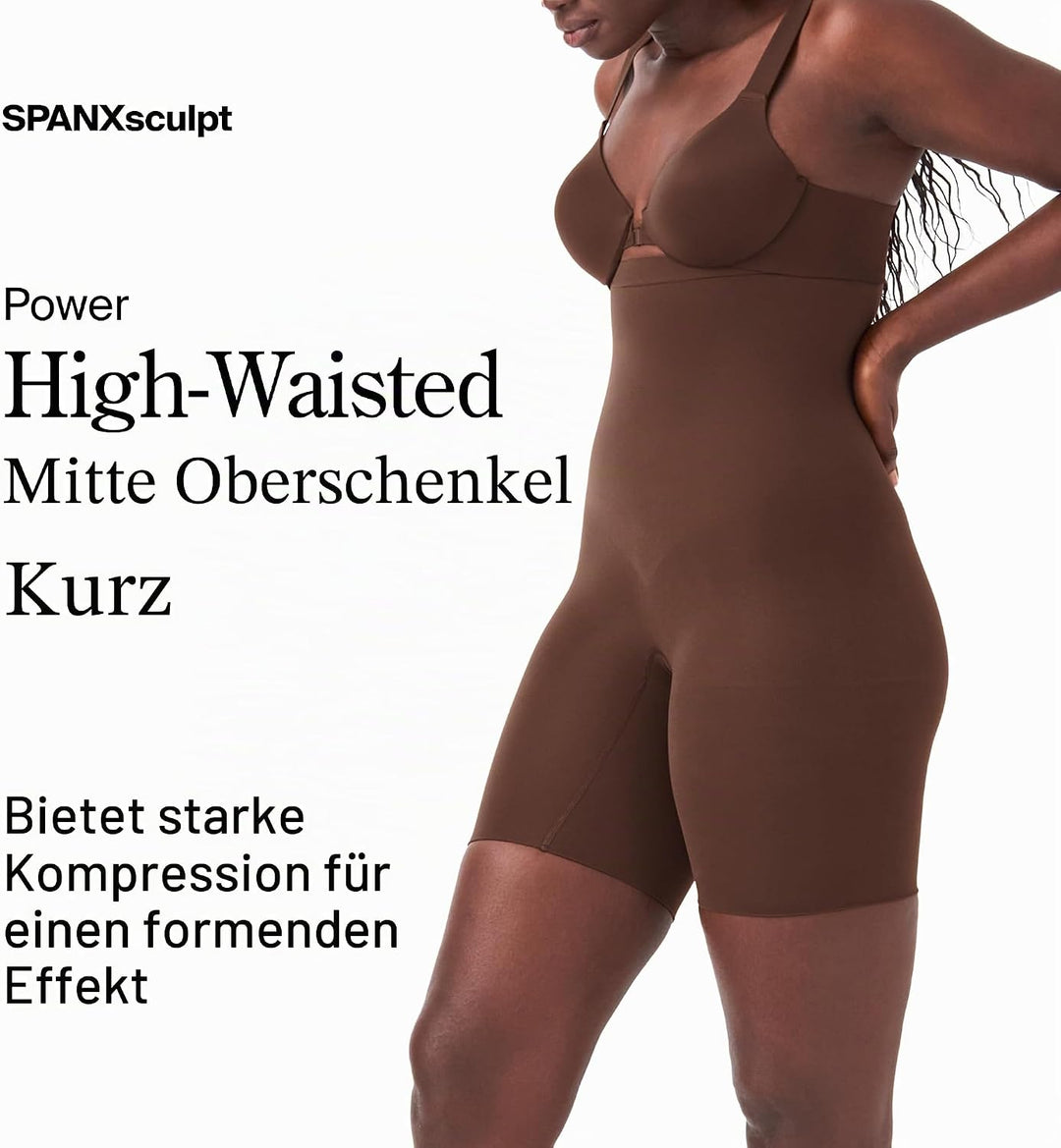 Spanx Damen Higher Power Short Waist Shapewear M Chestnut Brown, M Chestnut Brown
