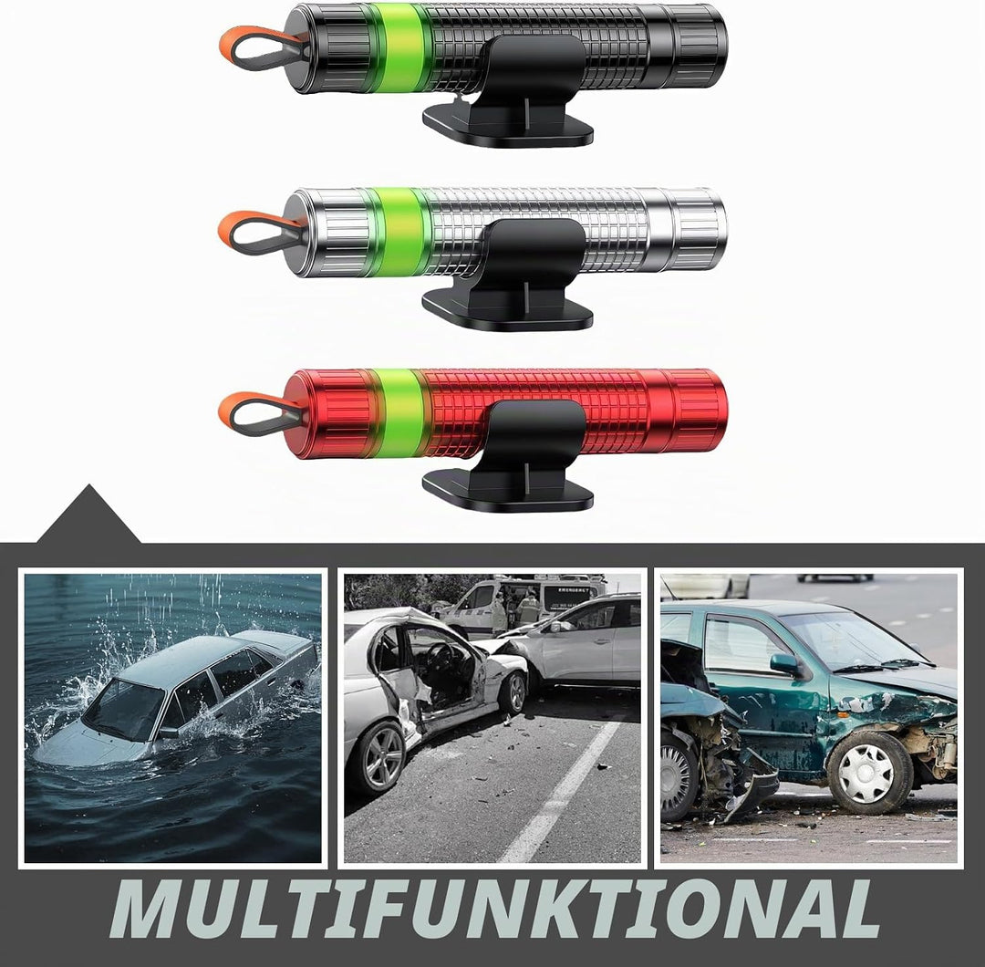 2 In 1 Gurtschneider Notfallhammer Mini, 3 Stück Nothammer Auto mit Gurtschneider, Notfallhammer Aut