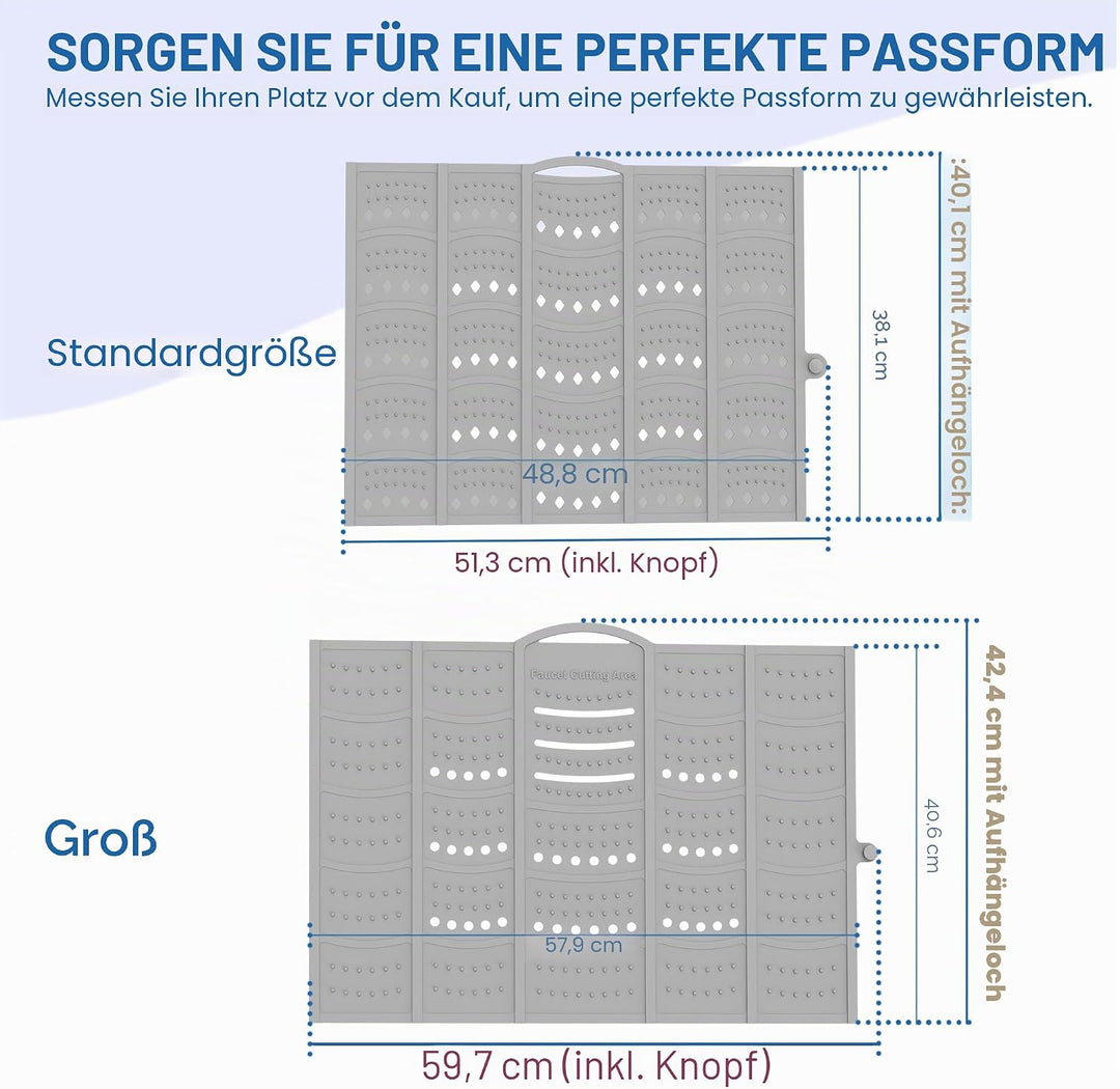 Mofason Badezimmer-Waschbecken-Abdeckung, platzsparend, Silikon, Make-up-Organizer-Matte für über de