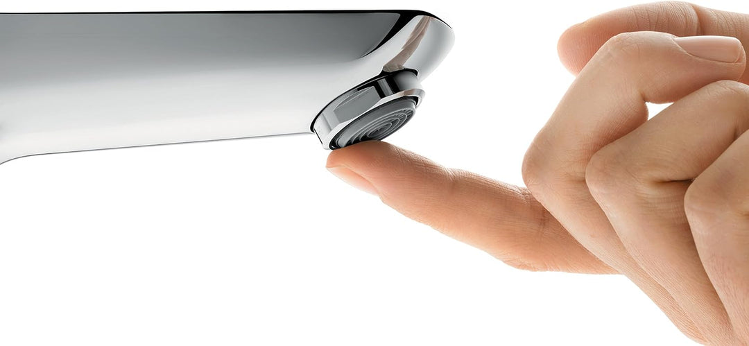 hansgrohe Wasserhahn Metropol (Armatur mit Auslauf Höhe 100 mm und Push-Open Ablaufgarnitur) Chrom C