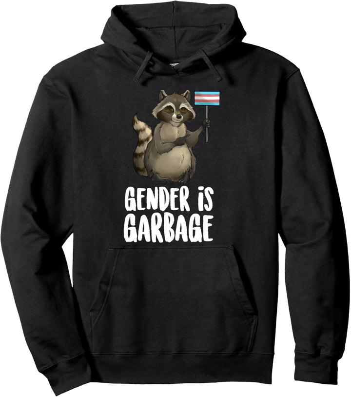Geschlecht ist Müll LGBTQIA Trans Pride Waschbär Pullover Hoodie
