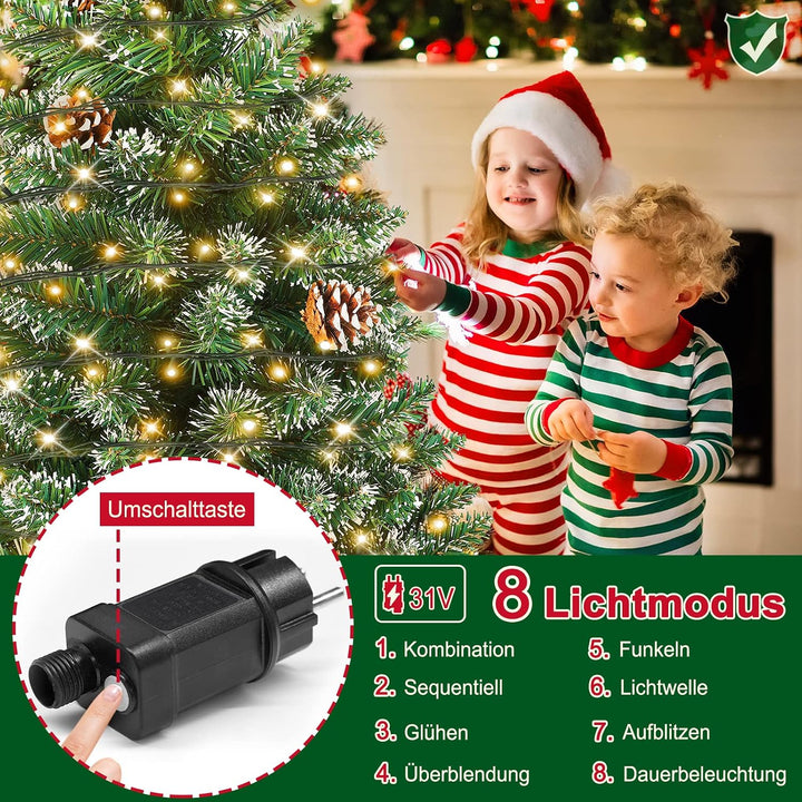 FIVMEN Weihnachtsbaum Künstlich mit Beleuchtung 120 cm PVC Tannenbaum Christbaum Künstlicher mit 120