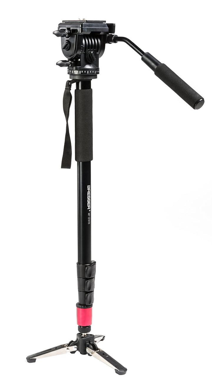 Bresser F002019 MP-274VH Traveler Einbeinstativ mit Standspinne Schwarz