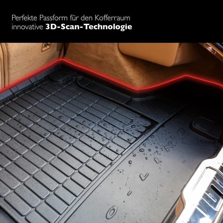 FROGUM ProLine 3D Gummimatte Exklusive Auto Kofferraummatte Kofferraumwanne für Volkswagen Golf VII