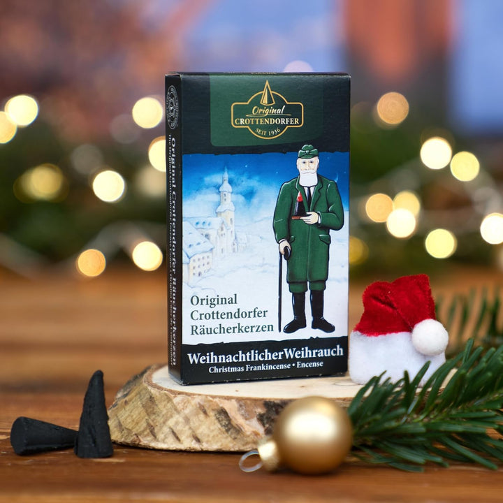 Crottendorfer Räucherkerzen Weihnachtlicher Weihrauch 10er Pack (10 x 24 Stück) – Kräftiger Weihrauc