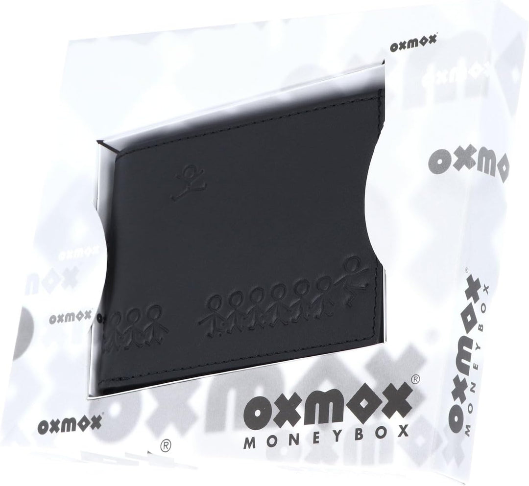 Oxmox Geldbörse Leder Leather Pocketbörse Jumping-Jack Embossed Black, Jumping-jack Embossed Black