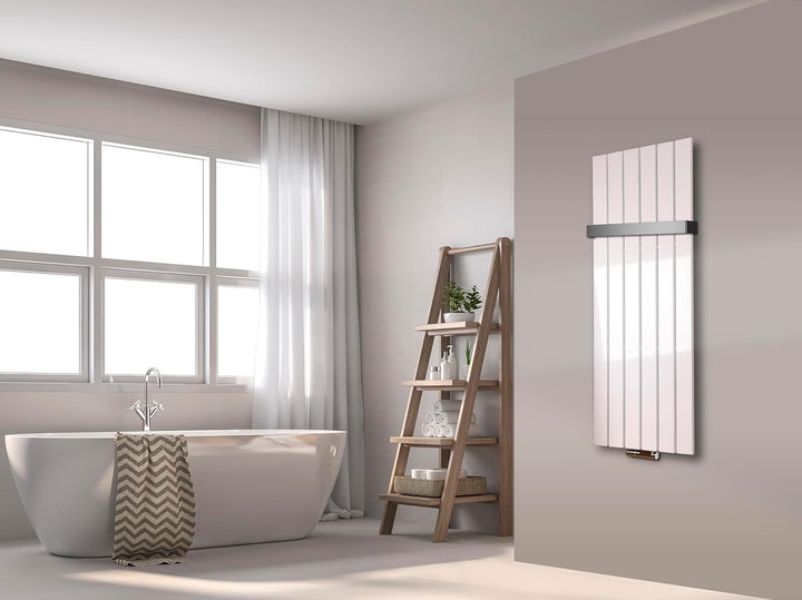 Badheizkörper Design Peking 2 120x47cm 799 Watt weiss (+1 Halter 50mm) SZAGATO Handtuchwärmer Handtu