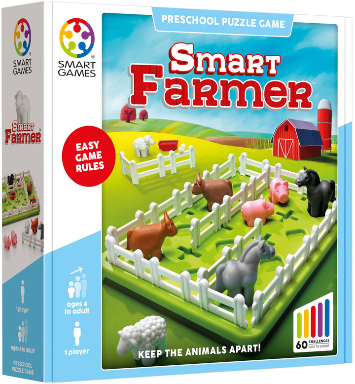 smart games - Smart Farmer, Puzzle Game with 60 Challenges, 4+ Years