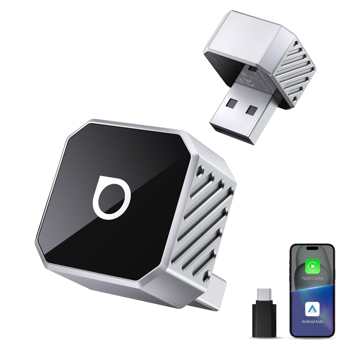 OTTOCAST Mini Pot 2026 Upgraded, 2-in-1 CarPlay &amp; Android Auto Wireless Adapter für iOS 10+/Android