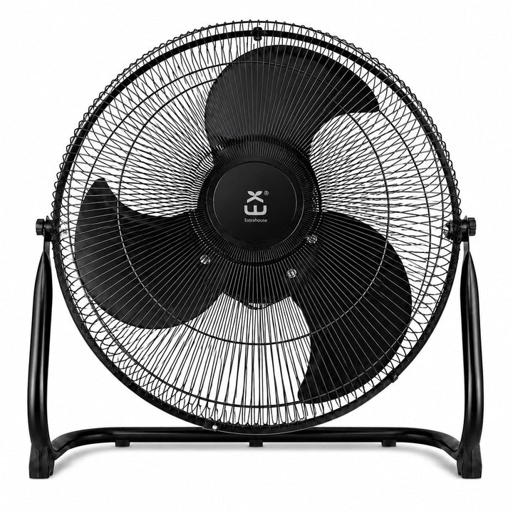 Bodenventilator aus Metall, 45 cm, 50 W, 3 Geschwindigkeitsstufen, 3 Flügel aus Aluminium, verstellb
