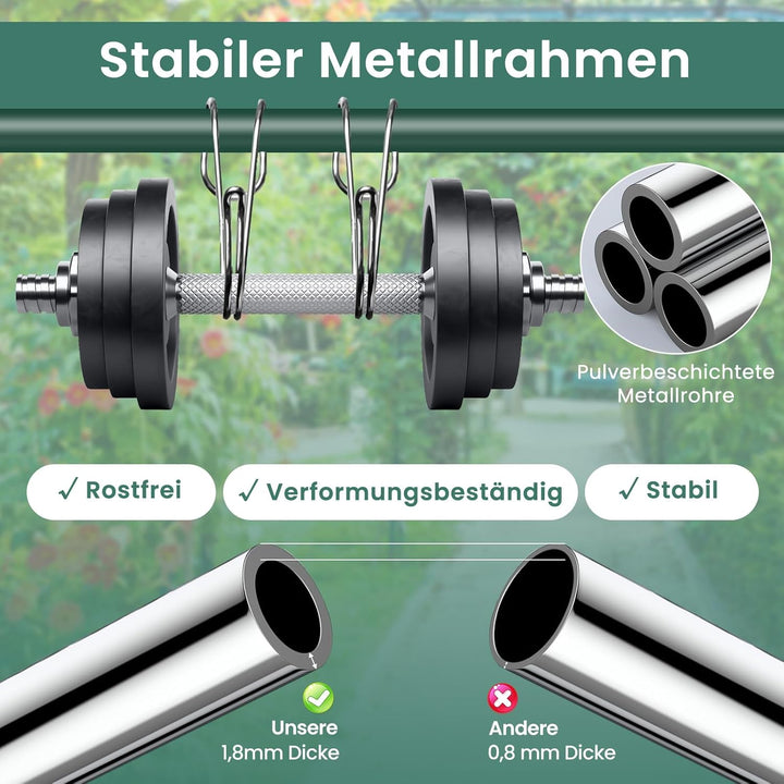 RELAX4LIFE Rasen Nivellierrechen, 75 x 25 cm, Rasenrechen Metall, Rechen Garten mit 170 cm Stiel, Le