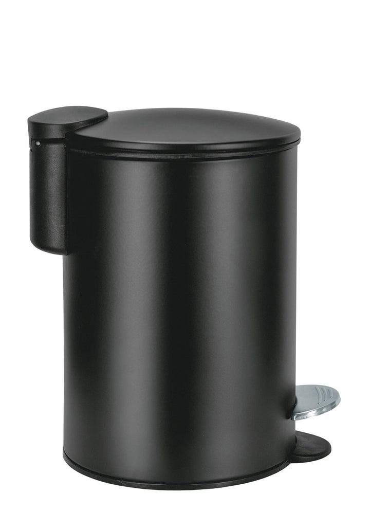 Kleine Wolke Kosmetikeimer Silence, Edelstahl, Schwarz, Eimer 3 L Länge 17 cm x Breite 17 cm x Höhe