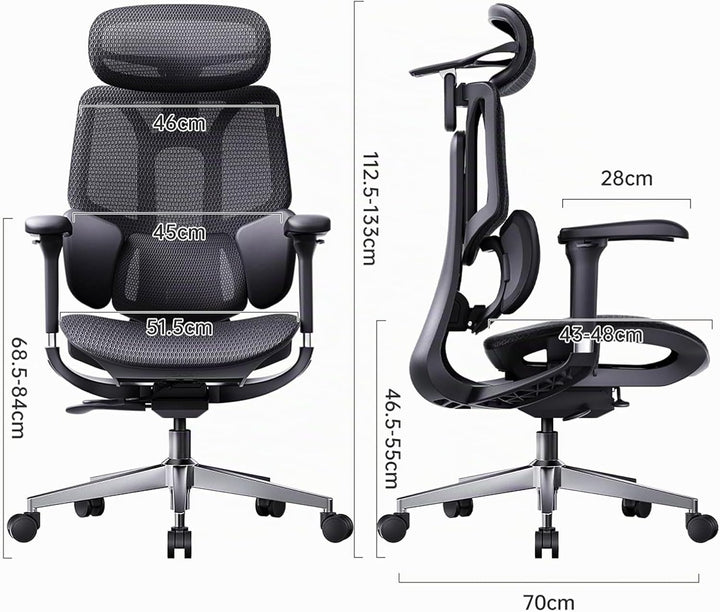 Hbada E3 Air 2026 Edition Ergonomischer Bürostuhl, 3-Zonen-Lordosenstütze, Comfy Home Office Chair m