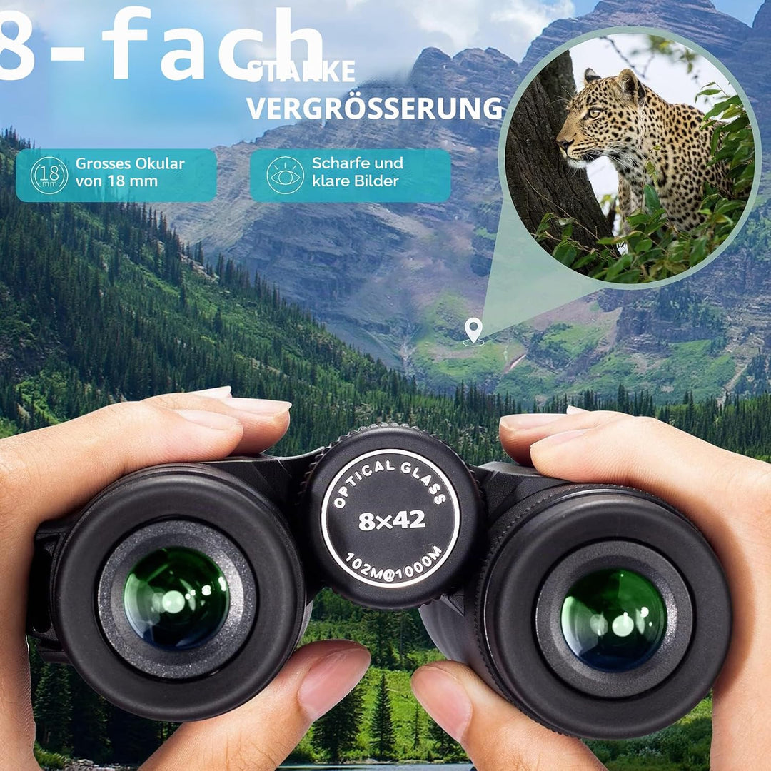 Gosky 8 x 42 Dachprismen-Fernglas für Erwachsene, HD-Fernglas für Vogelbeobachtung, Reisen, Sternenb
