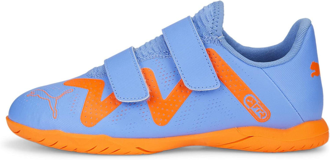 PUMA Kinder Fussballschuhe Future Play IT V JR Hallenshuhe 107395 03 blau 28 EU Blue Glimmer Puma Wh