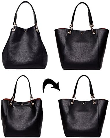 sqlp Damen Henkeltaschen Leder Gross Kapazität Shopper Tasche Student Schultasche Arbeit Handtasche