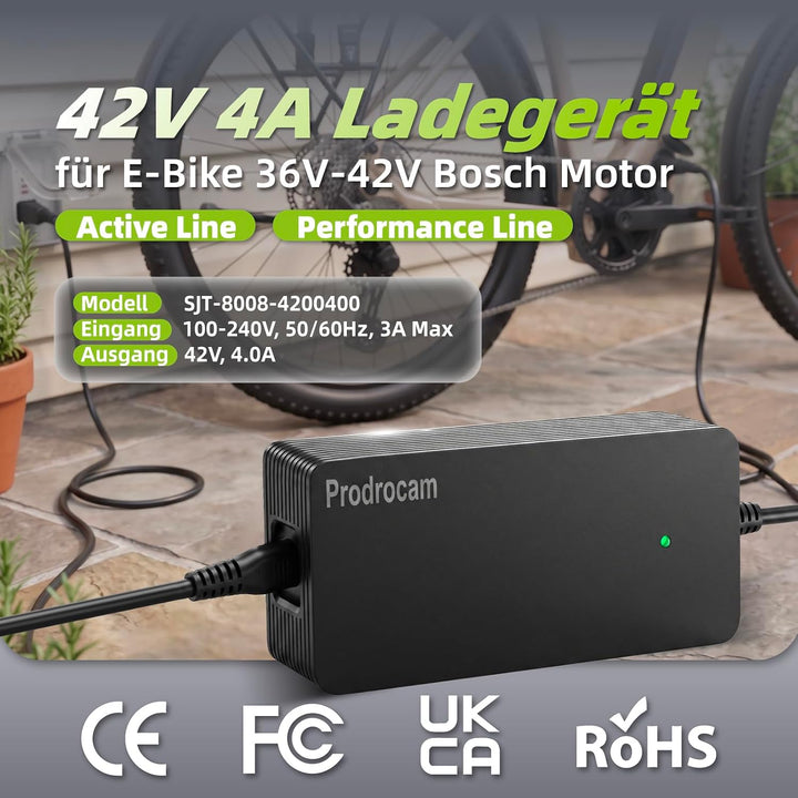 42V 4A E-Bike Ladegerät für Bosch Performance und Active Line