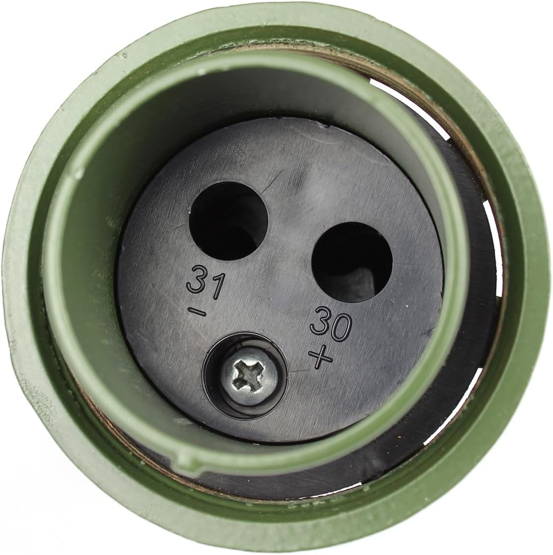 Generisch NATO Stecker 2 Polig 35mm² inkl.Kontaktbuchse mit Kontaktstift Olivgrün 24V VG96917