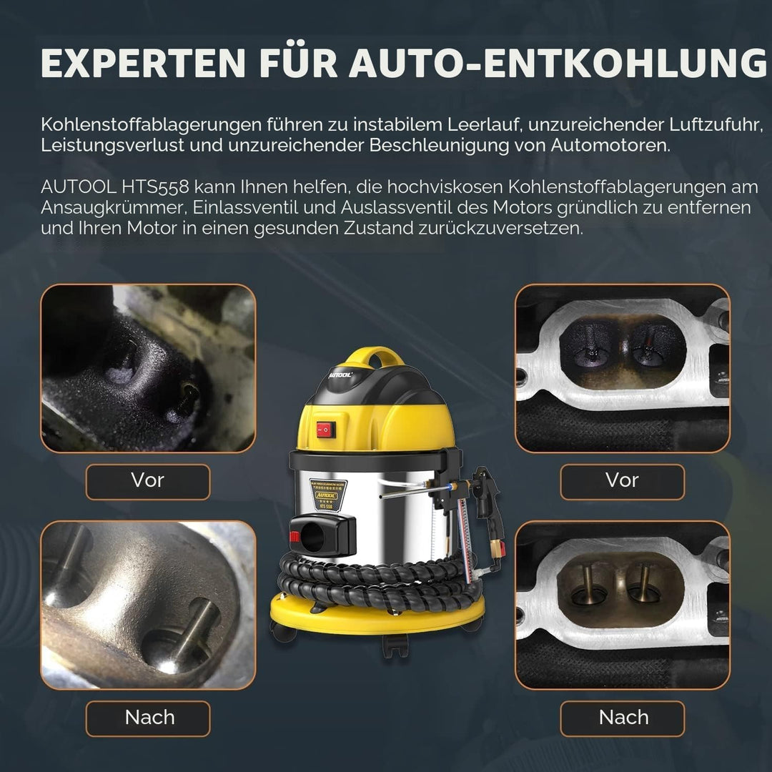 AUTOOL Sandstrahlgerät, Mobiles Sandstrahlgerät für Motoreinlassrohrventile, Motorkohlenstoffentfern