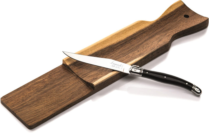 Laguiole Style de Vie Wurstbrett mit Messer, Akazienholz