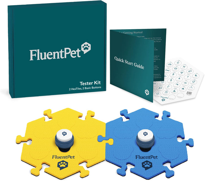 FluentPet Sound Button Tester Kit - Hundetasten für Kommunikation - Kompakte Sprechtasten für Hunde