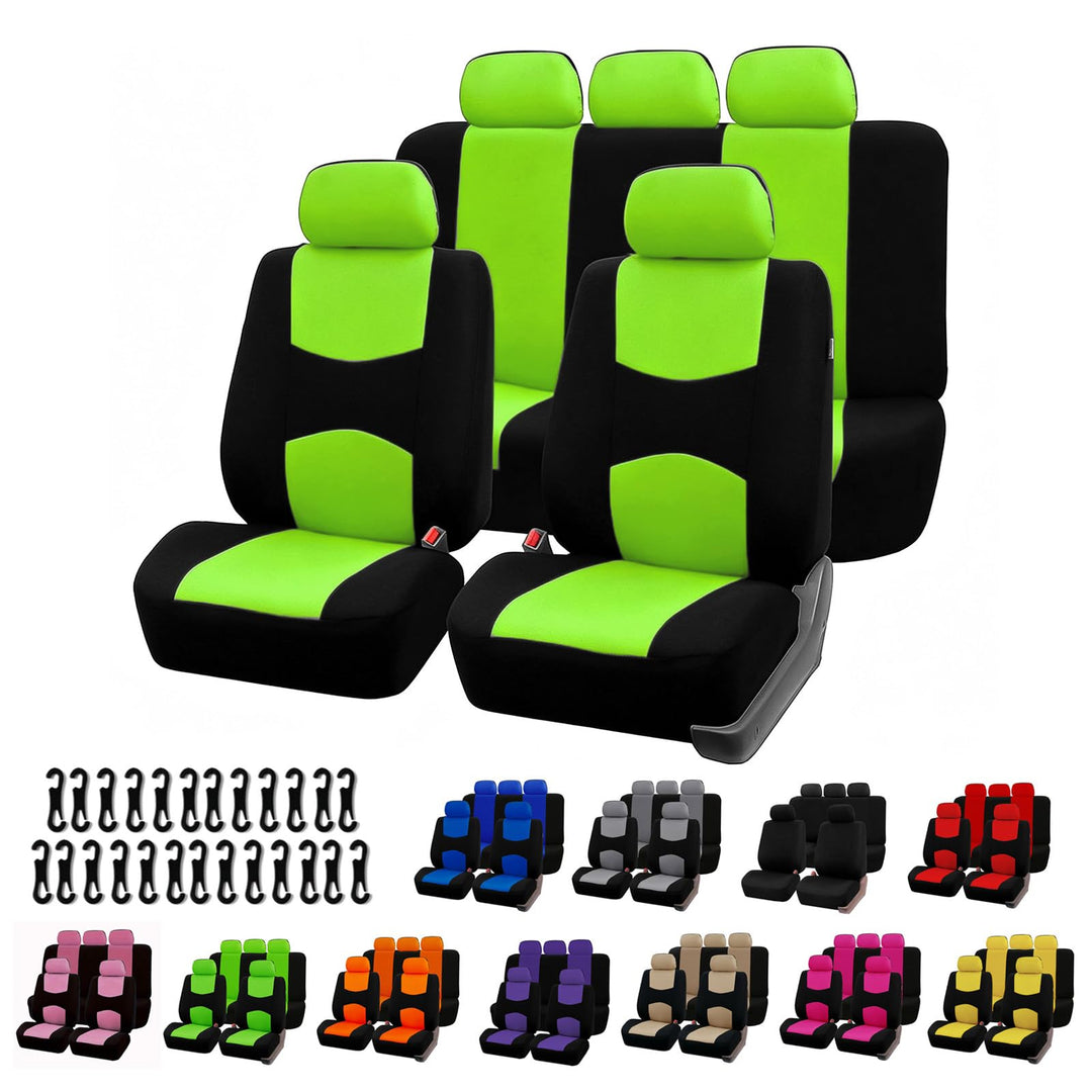 Bocguy Universal Autositzbezüge Set, 5-Sitze Schonbezüge für Autositze Grün, Grün