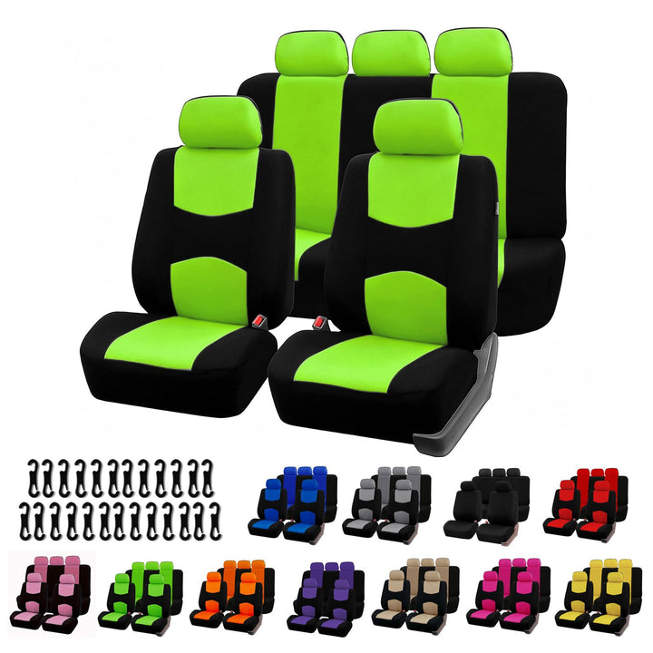 Bocguy Universal Autositzbezüge Set, 5-Sitze Schonbezüge für Autositze Grün, Grün