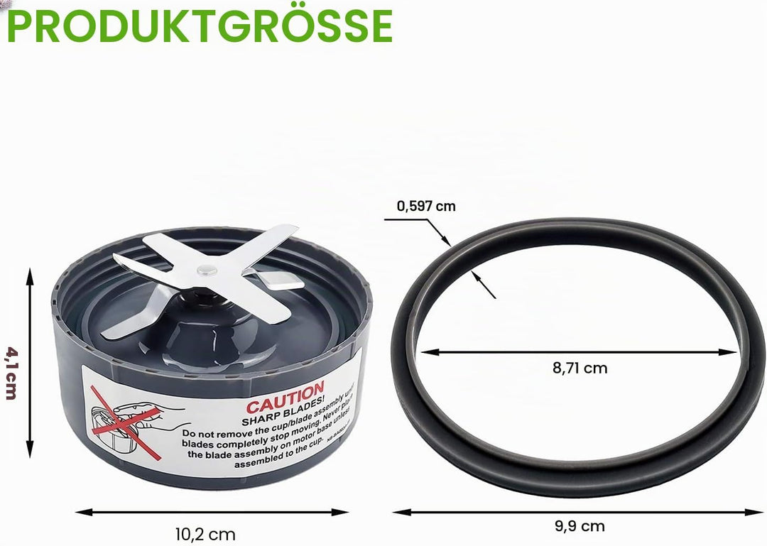 7 Stück Ersatz Entsafter Klingen, grau, passend für Original NutriBullet 600 W/900 W Pro Extctor Bla