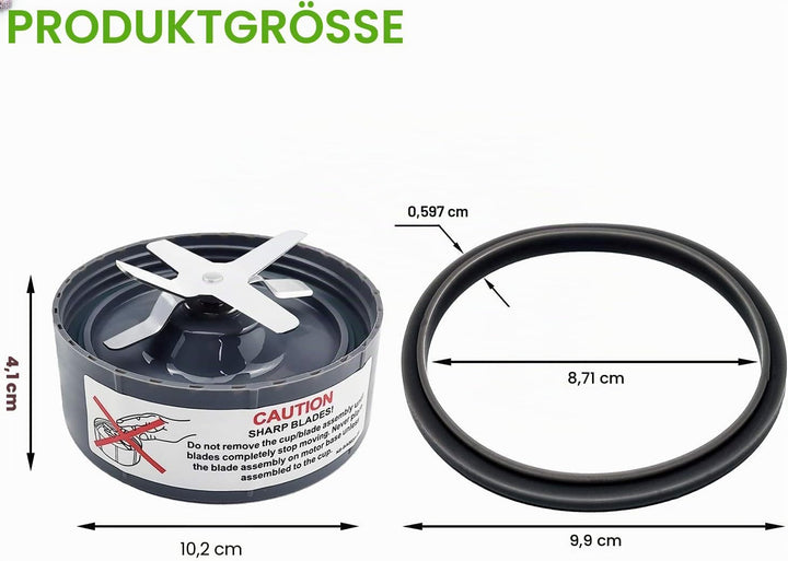 7 Stück Ersatz Entsafter Klingen, grau, passend für Original NutriBullet 600 W/900 W Pro Extctor Bla