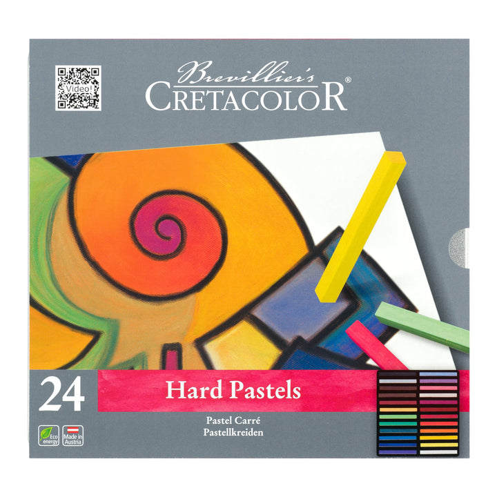 Cretacolor Pastellkreiden Pastelcarré, sortiert, 24er Metalletui 24 Stück (1er Pack), 24 Stück (1er